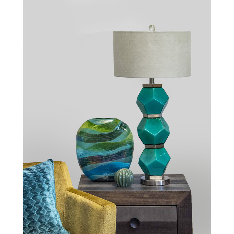 Orren Ellis Ramelot 30'' Jade Green Table Lamp Wayfair